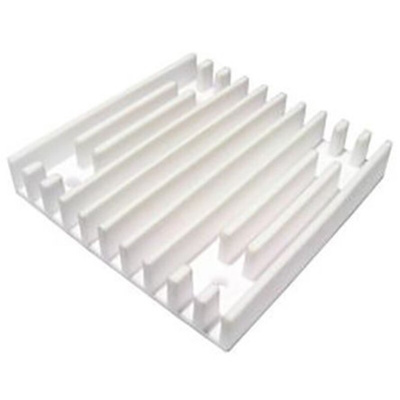 Heatsink, Universal Square Ceramic, 10.4 °C/W @ 100 lfm, 6.2 °C/W @ 400 lfm, 55 x 55 x 6mm, Adhesive, Screw