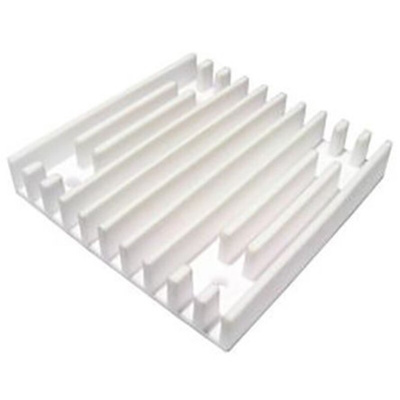 Heatsink, Universal Square Ceramic, 4 °C/W @ 400 lfm, 7.2 °C/W @ 100 lfm, 75 x 75 x 6mm, Adhesive, Screw