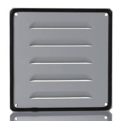 Schneider Electric Grey Steel Vent Grille, Square Face Slat, 160 x 160mm