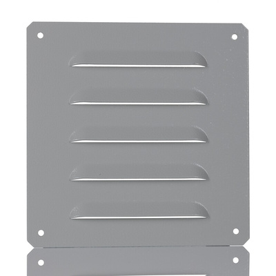 Schneider Electric Grey Steel Vent Grille, Square Face Slat, 160 x 160mm