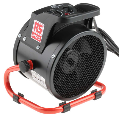 RS PRO 2kW Fan Fan Heater, Floor Mounted, Type G - British 3-pin