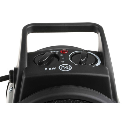 RS PRO 2kW Fan Fan Heater, Floor Mounted, Type G - British 3-pin