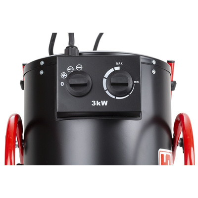 RS PRO 3kW Fan Industrial Heater, Floor Mounted, Type G - British 3-pin