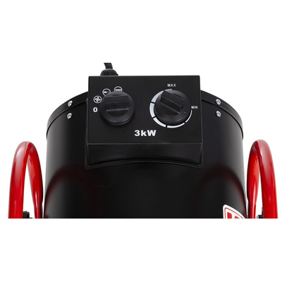 RS PRO 3kW Fan Industrial Heater, Floor Mounted, Type C - European Plug