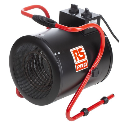 RS PRO 3kW Fan Industrial Heater, Floor Mounted, Type C - European Plug