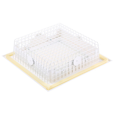 RS PRO White Aluminium Vent Grille, Eggcrate Slat, 200 x 200mm