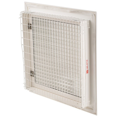 RS PRO White Aluminium Vent Grille, Eggcrate Slat, 300 x 300mm