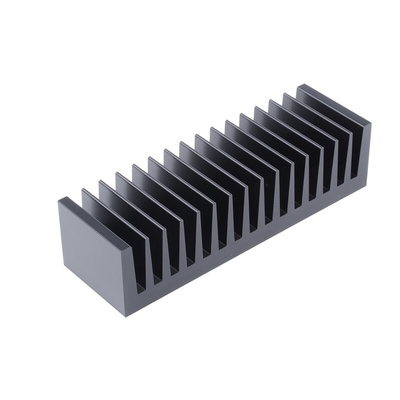 Heatsink, Universal Rectangular Alu, 1.3K/W, 50 x 160 x 40mm