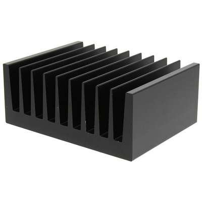 Heatsink, Universal Rectangular Alu, 1.25K/W, 75 x 100 x 40mm