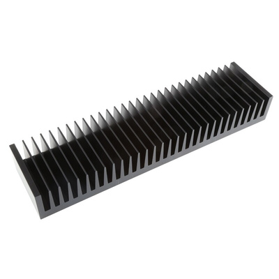 Heatsink, Universal Rectangular Alu, 0.45K/W, 75 x 300 x 40mm