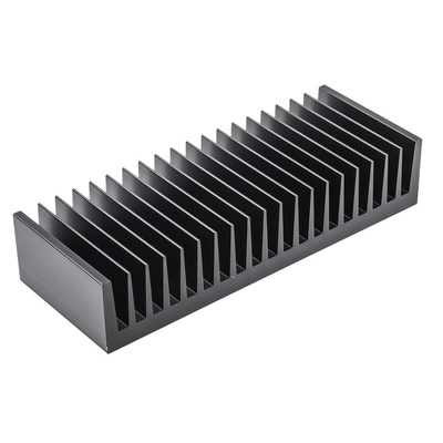 Heatsink, Universal Rectangular Alu, 1.05K/W, 75 x 200 x 40mm