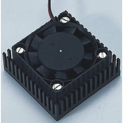 Heatsink, Universal Square Alu with fan, 1.6K/W, 43.1 x 43.1 x 20mm, Conductive Adhesive