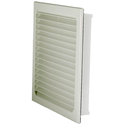 Siemens Grey Plastic Vent Grille, Parallel Slat, 250 x 250mm