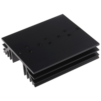 Heatsink, Universal Rectangular Alu, 1.5K/W, 100 x 88 x 25mm