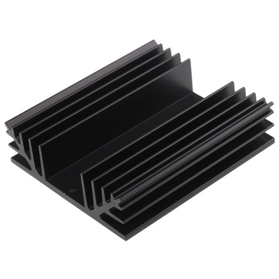 Heatsink, Universal Rectangular Alu, 1.5K/W, 100 x 88 x 25mm