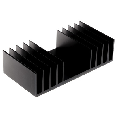 Heatsink, Universal Rectangular Alu, 2.3K/W, 50 x 97 x 25mm