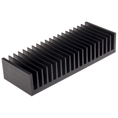 Heatsink, Universal Rectangular Alu, 0.8K/W, 75 x 200 x 40mm