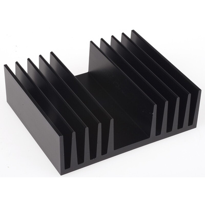 Heatsink, Universal Rectangular Alu, 1.1K/W, 100 x 120 x 37mm