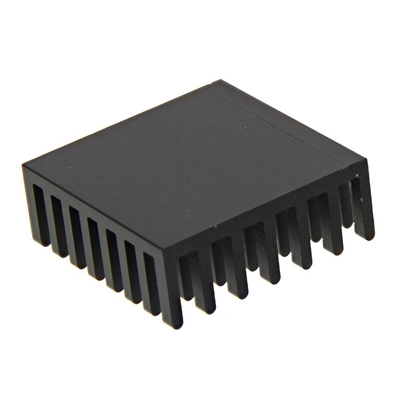 Heatsink, Universal Square Alu, 18.5K/W, 27 x 27 x 10mm, Adhesive Foil, Conductive Foil