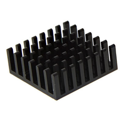 Heatsink, Universal Square Alu, 18.5K/W, 27 x 27 x 10mm, Adhesive Foil, Conductive Foil