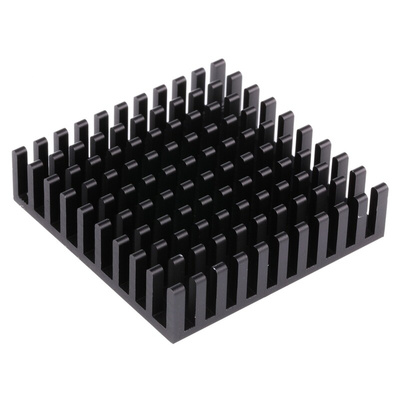 Heatsink, Universal Square Alu, 13.8K/W, 40 x 40 x 10mm, Adhesive Foil, Conductive Foil