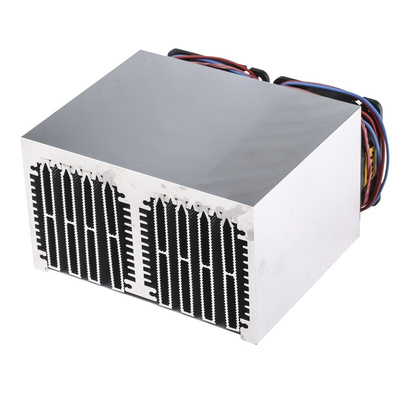 Heatsink, Universal Rectangular Alu with fan, 0.12K/W, 100 x 125 x 74mm