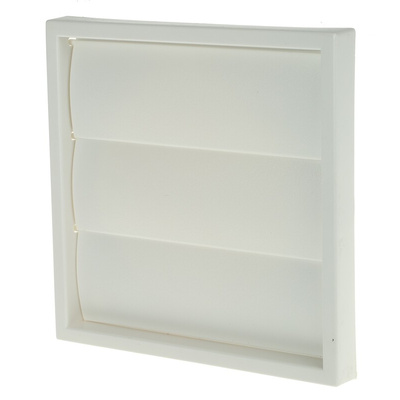 Vent-Axia White Plastic Vent Grille, Parallel Slat, 140 x 140mm