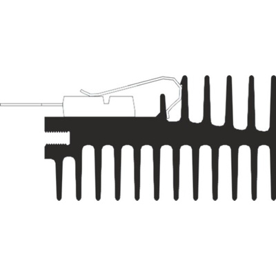 Heatsink, 2.46K/W, 150 x 27 x 50mm, Clip
