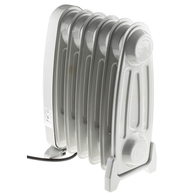 RS PRO 500W Convection Oil Filled Radiator, Floor Mounted, Type G - British 3-pin