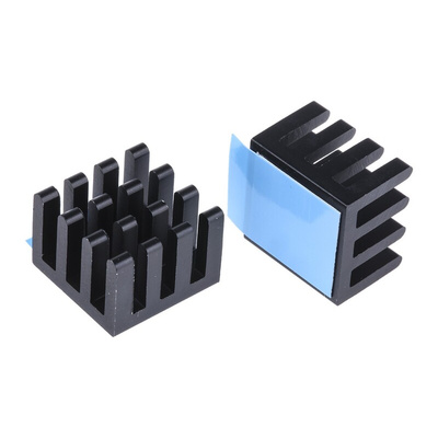 Heatsink, Universal Rectangular Alu, 26.5K/W, 14 x 14 x 10mm, Adhesive Foil