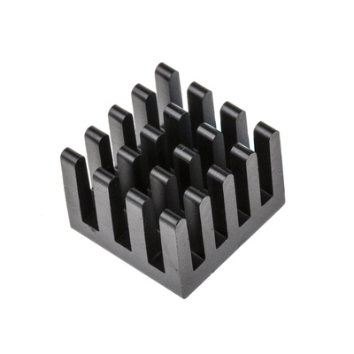 Heatsink, Universal Rectangular Alu, 27K/W, 13 x 13.5 x 10mm, Adhesive Foil