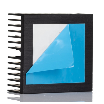 Heatsink, High Powered semiconductor Devices, Optoelectronic Devices, 8.2K/W, 40 x 40 x 18mm, Adhesive Foil