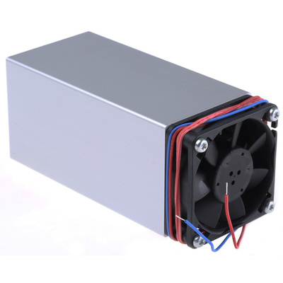 Heatsink, Universal Rectangular Alu with fan, 0.4K/W, 100 x 50 x 50mm, PCB Mount