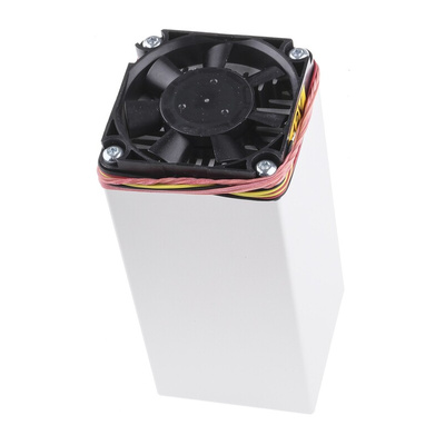 Heatsink, Universal Rectangular Alu with fan, 0.68K/W, 100 x 50 x 50mm, PCB Mount