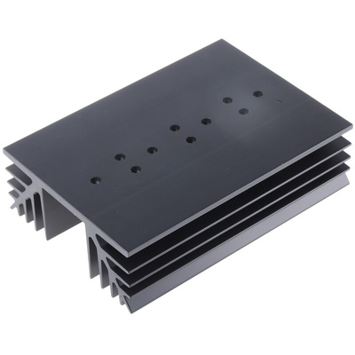 Heatsink, Universal Rectangular Alu, 1.25°C/W, 125 x 88 x 35mm