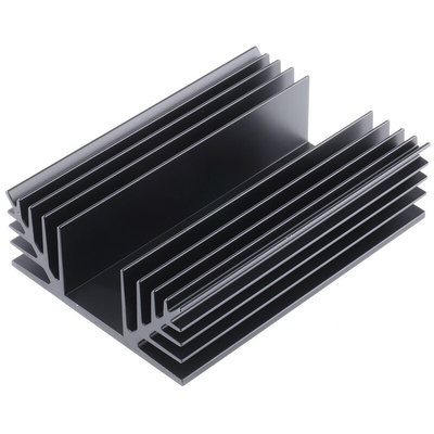 Heatsink, Universal Rectangular Alu, 1.25°C/W, 125 x 88 x 35mm