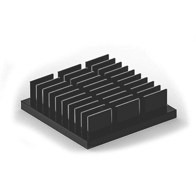 Heatsink, Universal Square Alu, 25 x 25 x 7mm