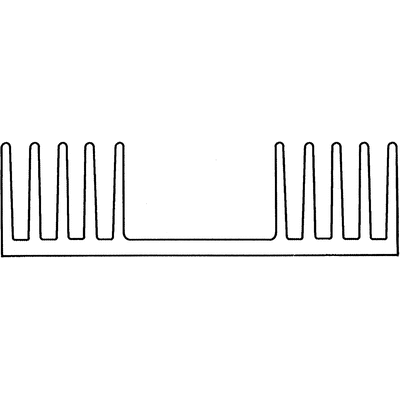 Heatsink, Universal Rectangular Alu, 1.45K/W, 75 x 120 x 37mm