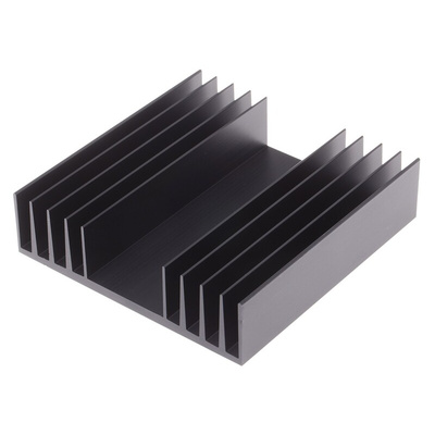 Heatsink, Universal Rectangular Alu, 1.9K/W, 100 x 97 x 25mm