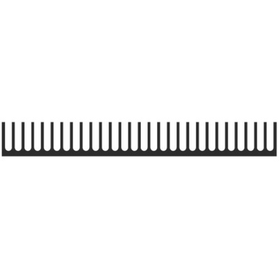 Heatsink, Universal Rectangular Alu, 1.1K/W, 75 x 200 x 25mm