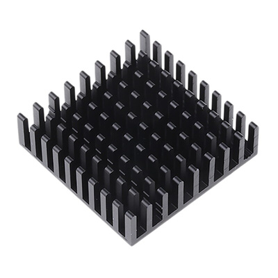 Heatsink, Universal Square Alu, 15.7K/W, 35 x 35 x 10mm, Adhesive Foil, Conductive Foil