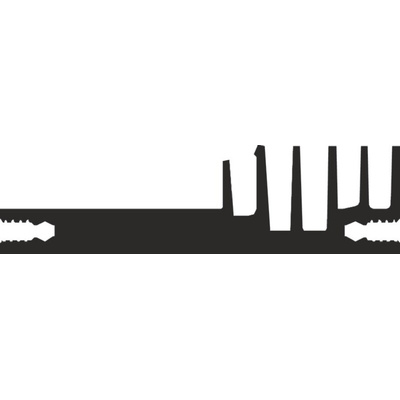 Heatsink, 7.37K/W, 50 x 15 x 54mm, Clip