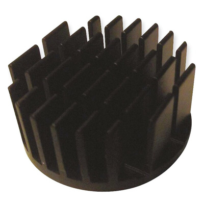 Heatsink, Universal Round Alu, 9.78K/W, 54 (Dia.) x 20mm, Adhesive Foil, Conductive Foil