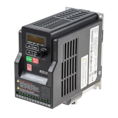 RS PRO Inverter Drive, 0.4 kW, 1 Phase, 230 V ac, 7.2 A