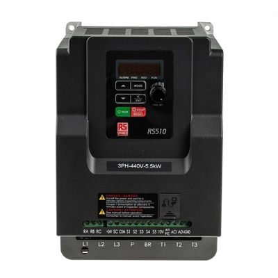 RS PRO Inverter Drive, 5.5 kW, 3 Phase, 380 → 480 V ac, 14.3 A