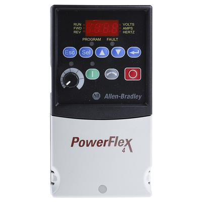 Allen Bradley Inverter Drive, 0.4 kW, 3 Phase, 400 V ac, 1.4 A, PowerFlex 4 Series