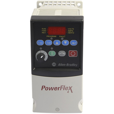 Allen Bradley Inverter Drive, 1.5 kW, 3 Phase, 400 V ac, 4 A, PowerFlex 4 Series