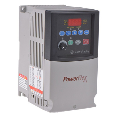Allen Bradley Inverter Drive, 2.2 kW, 3 Phase, 400 V ac, 6 A, PowerFlex 4 Series