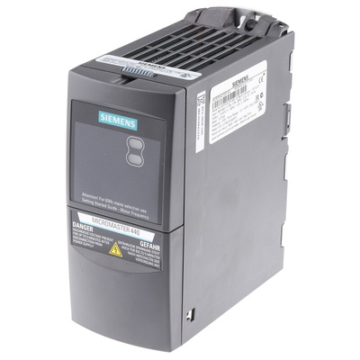 Siemens Inverter Drive, 0.37 kW, 3 Phase, 400 V ac, 2.2 A, MICROMASTER 440 Series