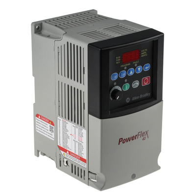 Allen Bradley Inverter Drive, 4 kW, 3 Phase, 400 V ac, 10.5 A, PowerFlex 40 Series